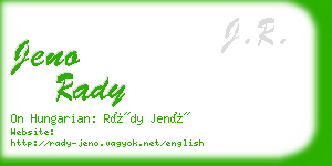 jeno rady business card